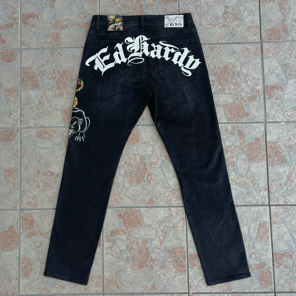 Ed Hardy Dagger Skull Slim Taper Jeans